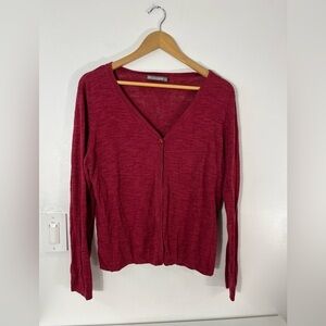 Eric Alexandre Womens Size Large Linen Blend One Button Cardigan Lightweight